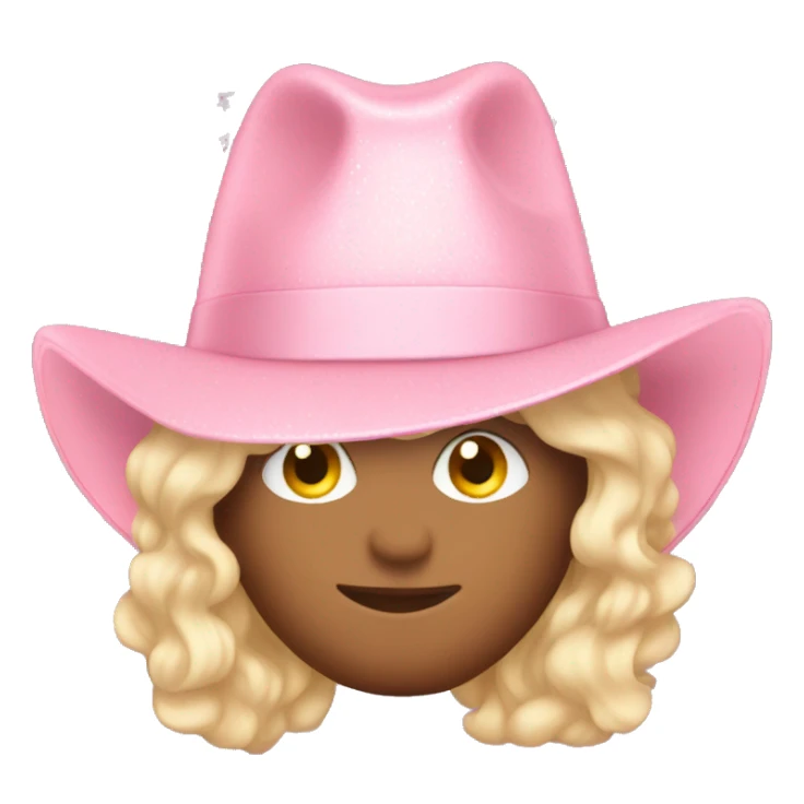 light pink sparkly country hat sticker