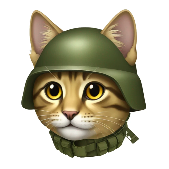 Ukrainian military cat sticker