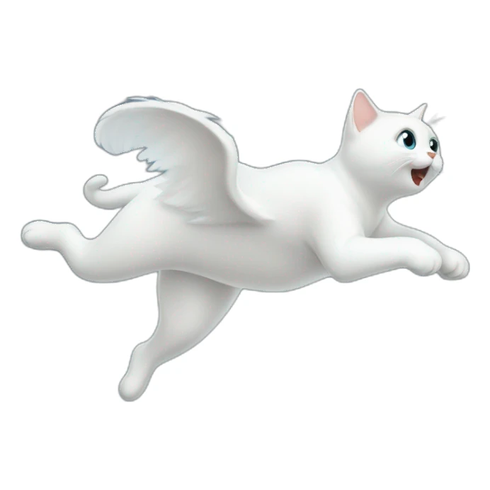 Flying-ghost-cat-floating-in-the-air sticker
