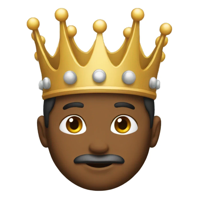 Man suit crown sticker