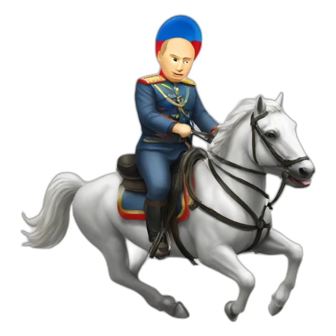 putin riding a misil sticker