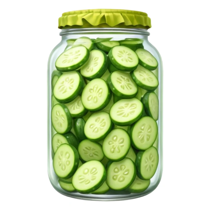 Pickled cucumbers in jar sticker