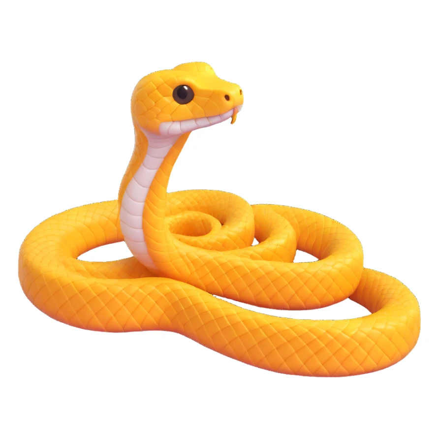 python regius detailed realistic,, full image flat  side profile front facing full  design in 3d soft l centered composition 
cartoon style 140x140 pixels sticker