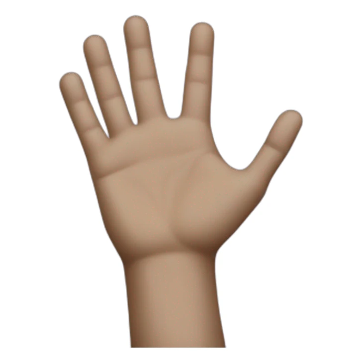 hand covering facing sticker