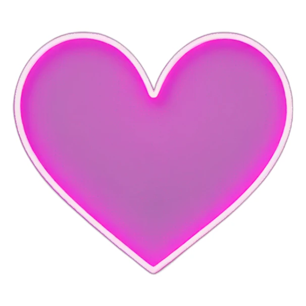 neon sign heart outline sticker