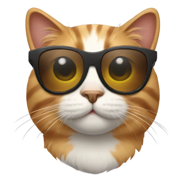 Cat with sunglasses sticker