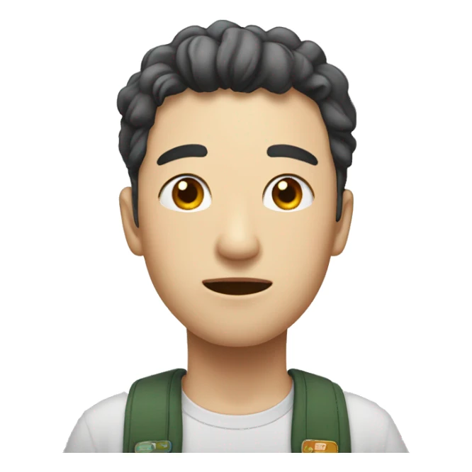 하얀피부에 검정색 긴머리를 가진 신부 sticker