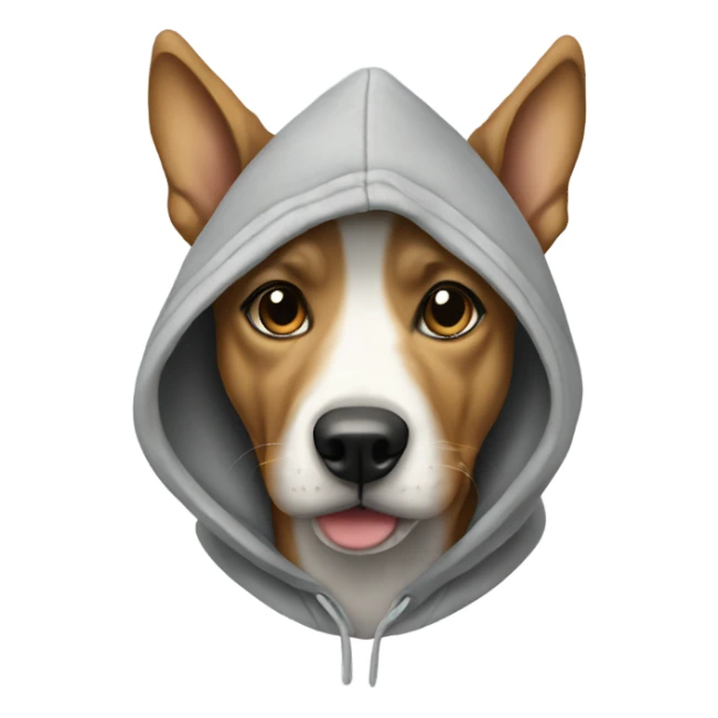 Dog with a hoodie sticker