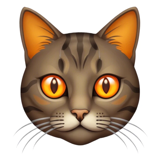 dark tabby cat  sticker