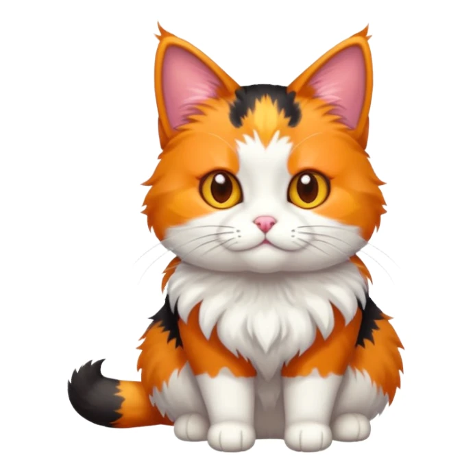 cute pick cat, full body sticker