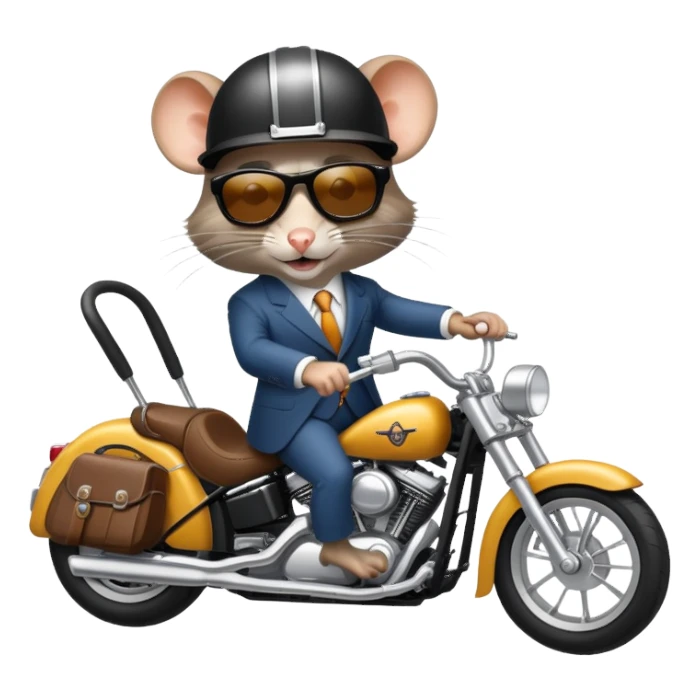 Business rat on a Harley  sticker