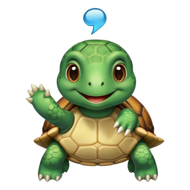 Turtle wearing a shirt saying Mimi sticker