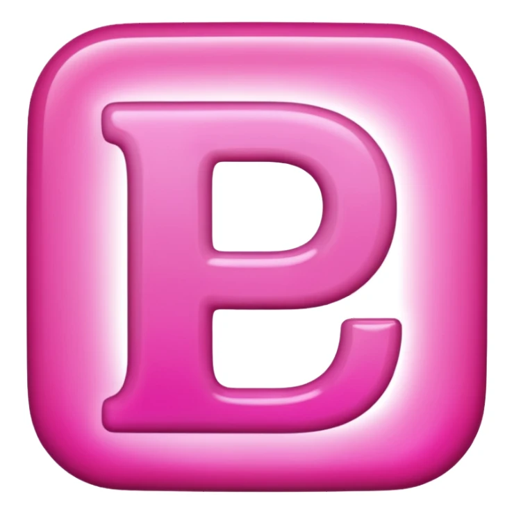mix color pinks letter p sticker