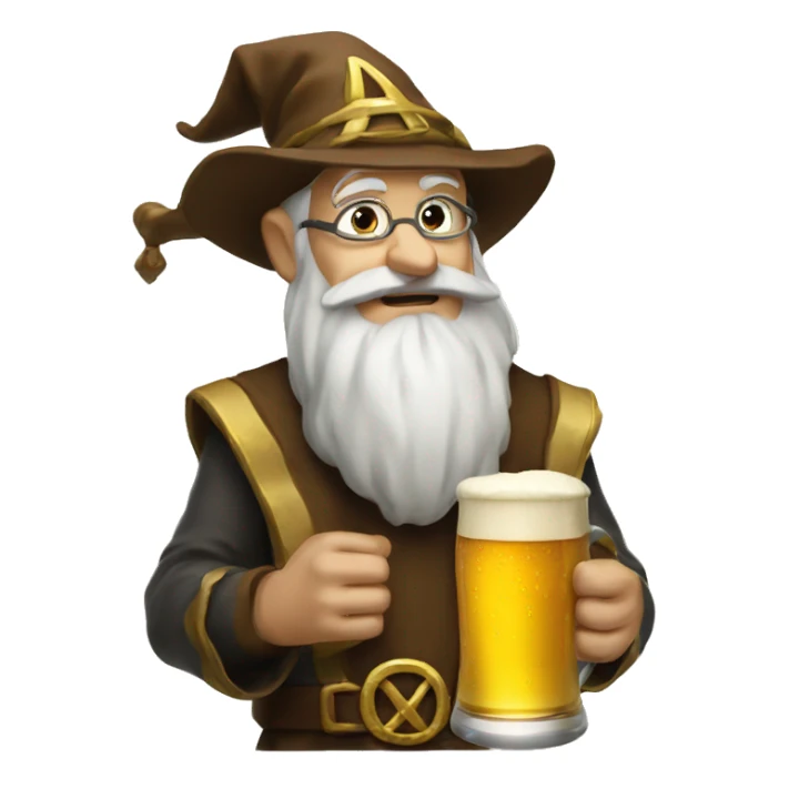 the beer wizard sticker