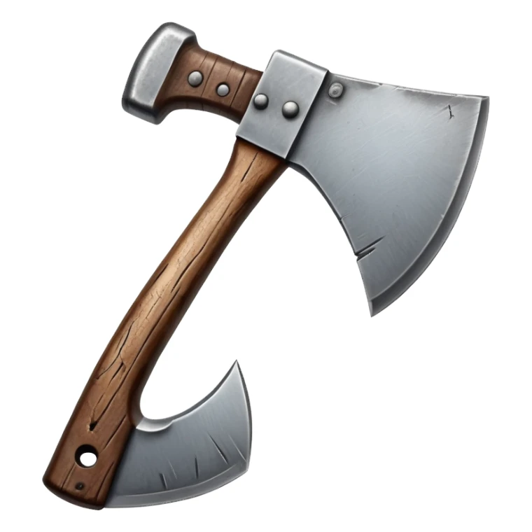 Rustic metal hatchet survival tool sticker