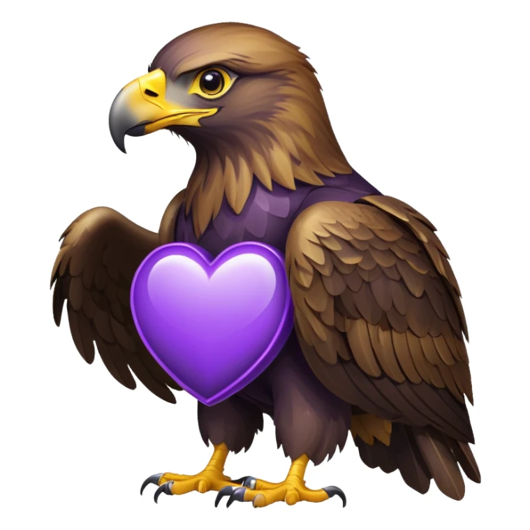 Golden eagle with Purple Heart  sticker