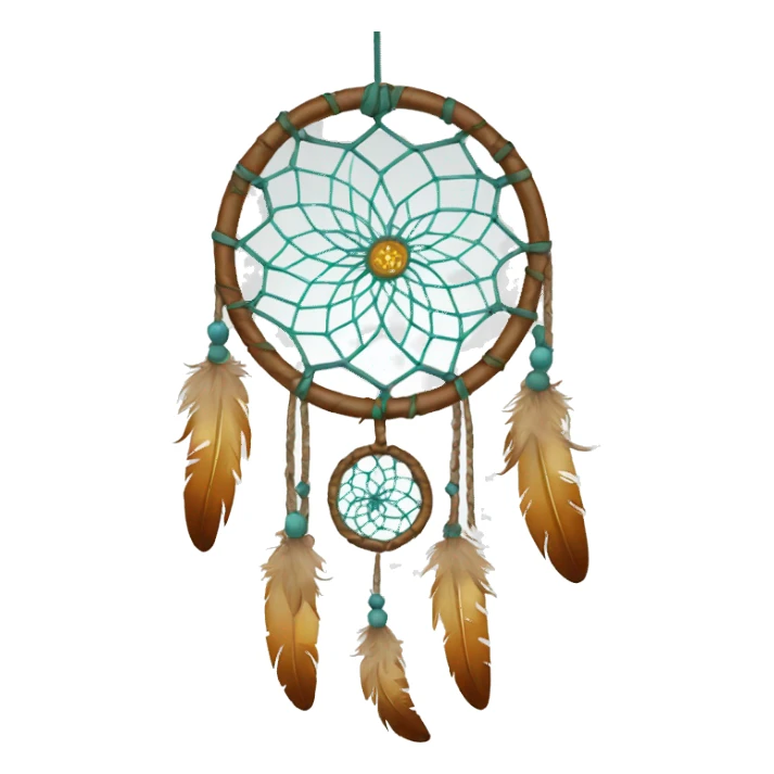 a hanging dreamcatcher with white background sticker