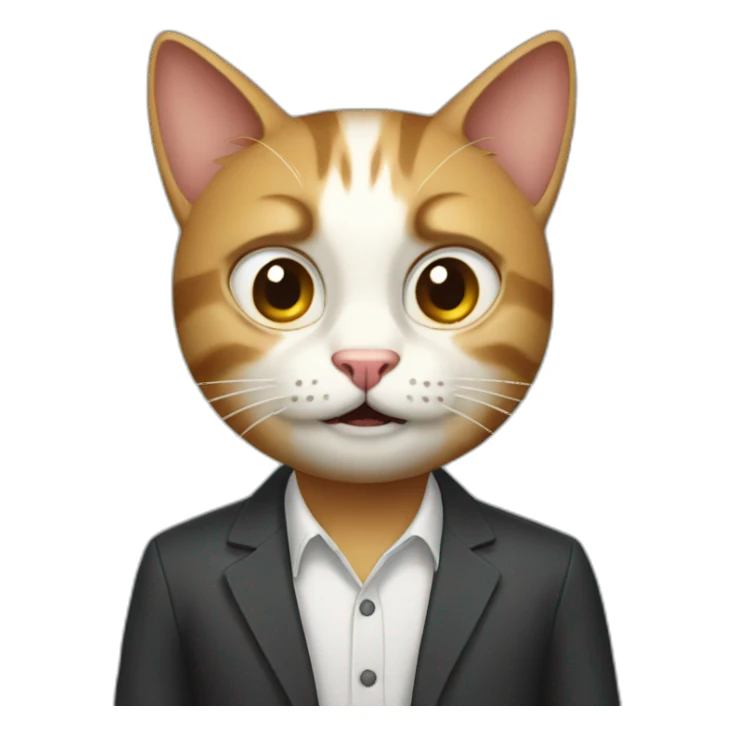 awful cat crazy sticker