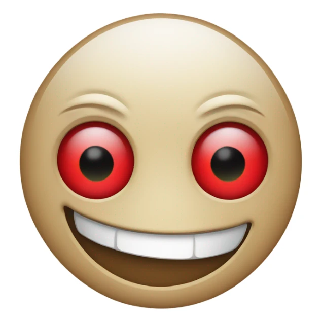 smiley with red eyes sticker