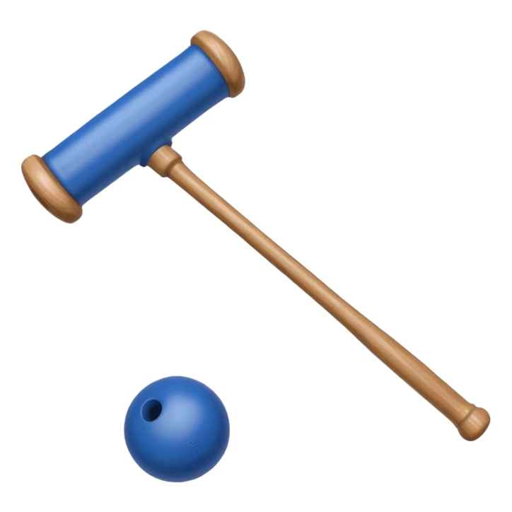 create a blue croquet mallet sticker