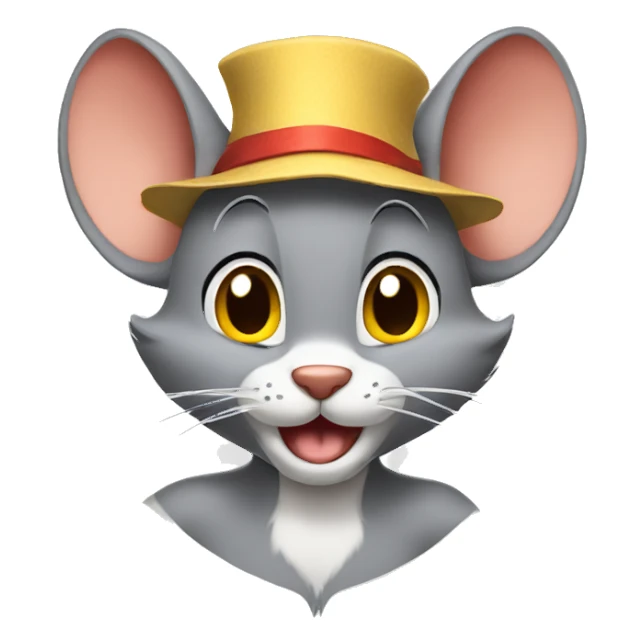 Tom and Jerry with a pirrot hat sticker