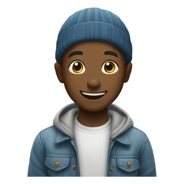 boys smiling in a shop sticker