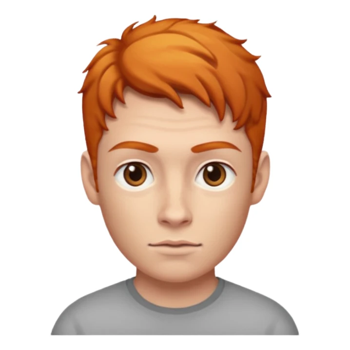 a ginger with brown eyes side eyeing  sticker