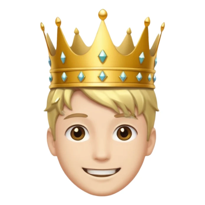 An anime man with crown sticker