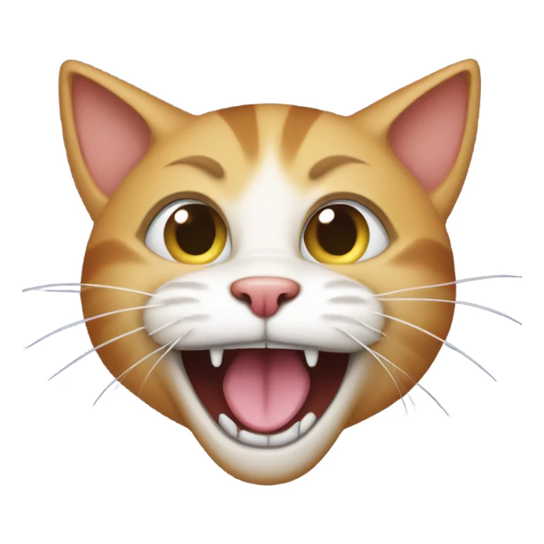 Cat yawning sticker