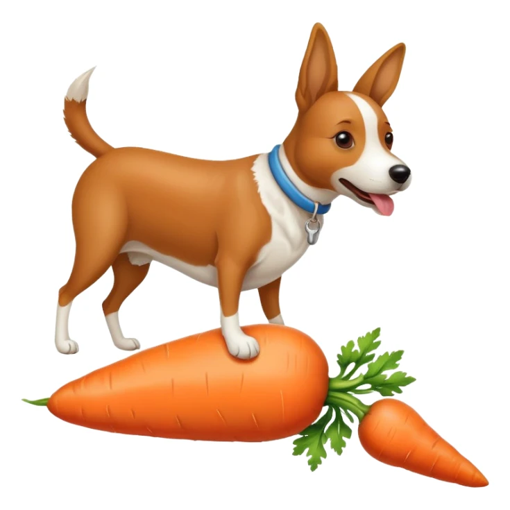 Carrot riding a dog  sticker