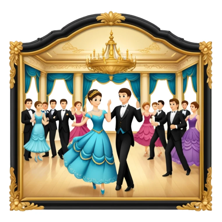 Invitation to the ball sticker