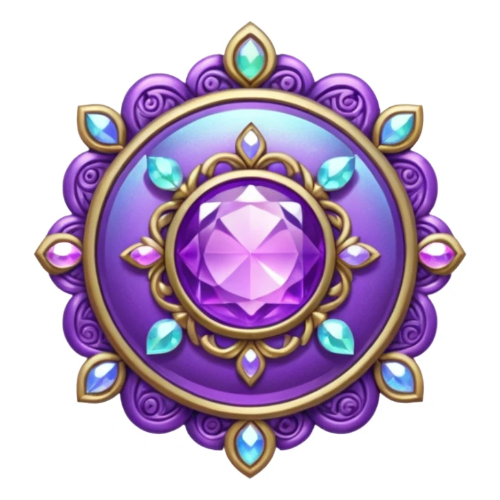 glitter purple amulet sticker