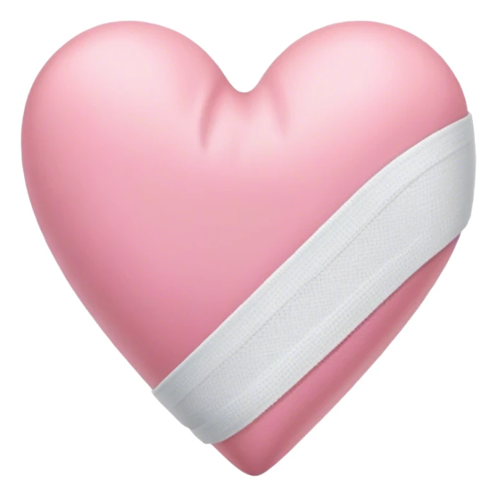 Pink heart with bandage  sticker