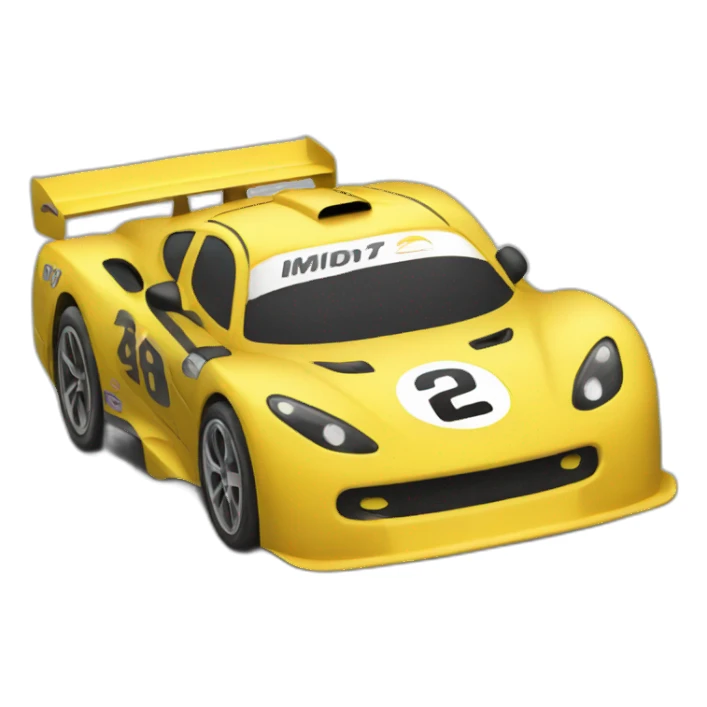 yellow racecar sticker