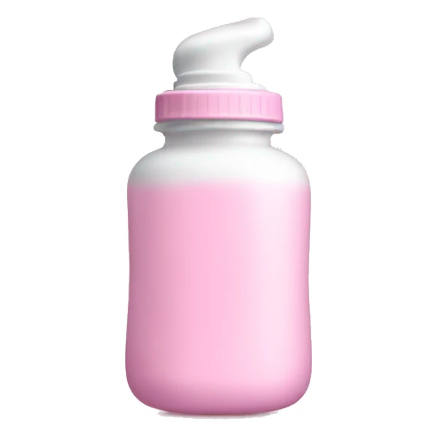 Pink baby powder bottle sticker