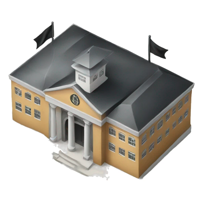 School with black gate sticker