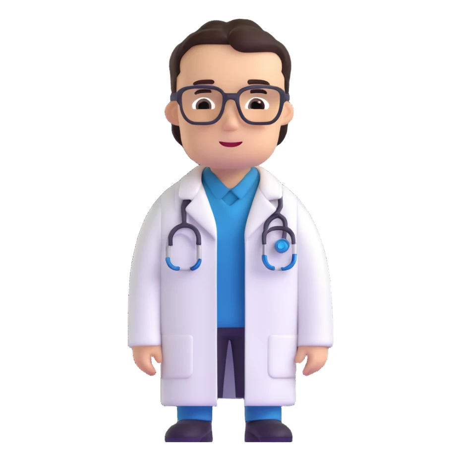 doctor with lab coat sticker