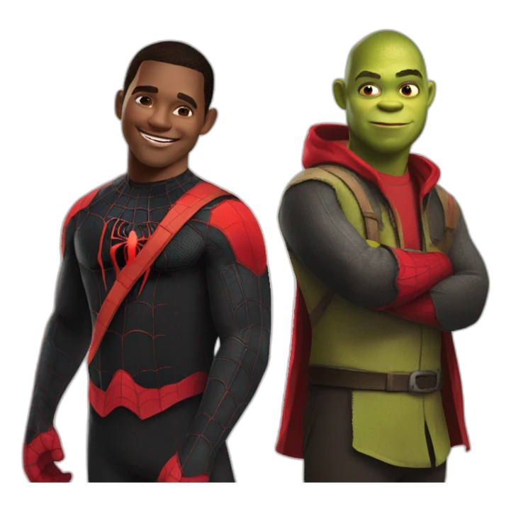 Shrek & miles morales sticker