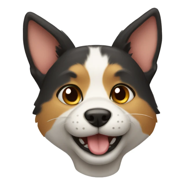cat dog head sticker