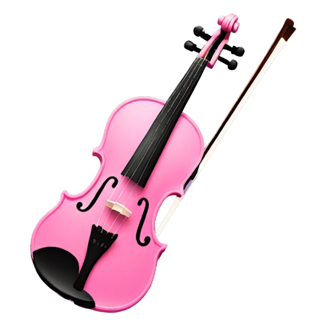 Pink violin sticker