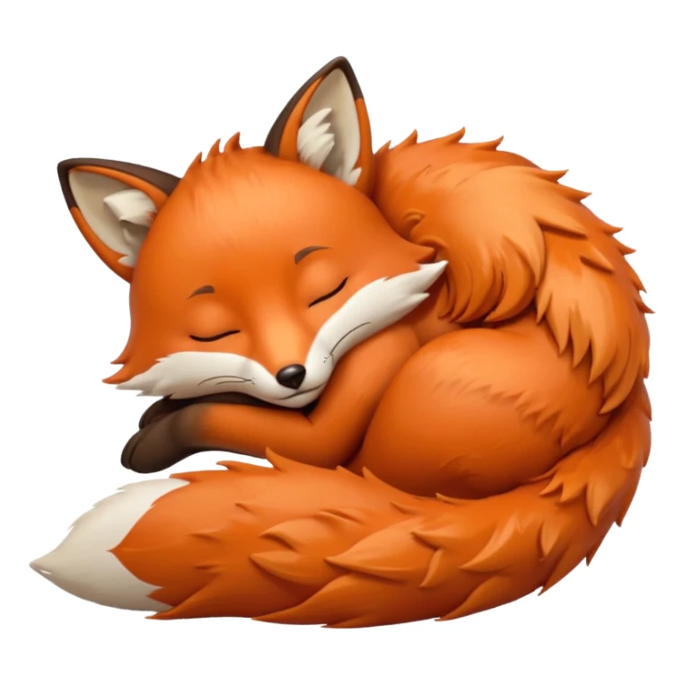 a sleeping fox  emoji sticker