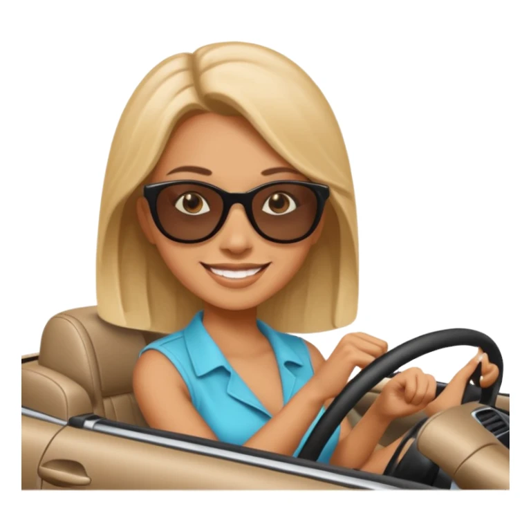 Mulher dirigindo carro sticker