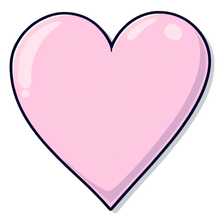 gorgeous heart with shimmer effect sticker