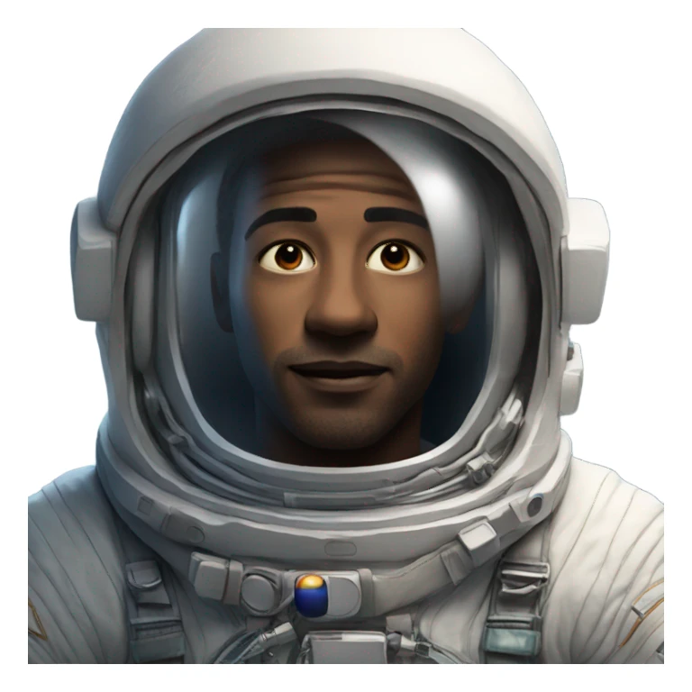 male astronaut portrait close-up sticker