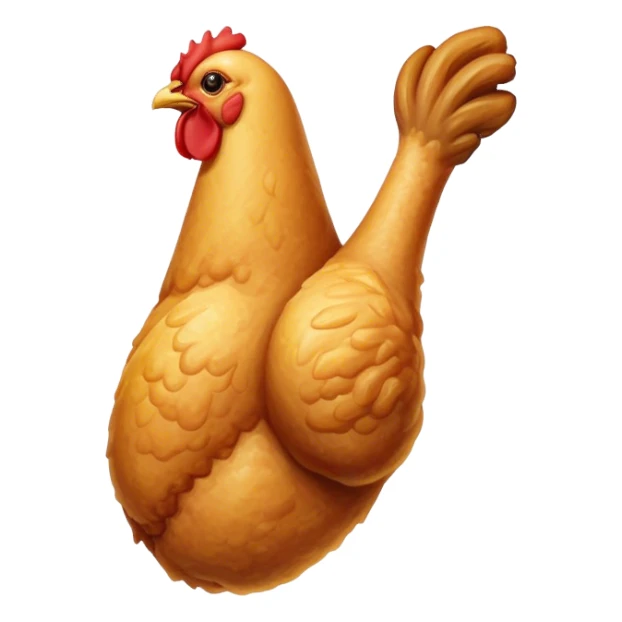 Light Yellow Fried chicken leg sticker