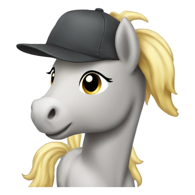 Poney with cap sticker