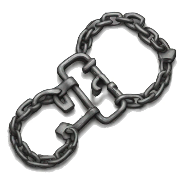 broken chain emoji but handcuffs sticker