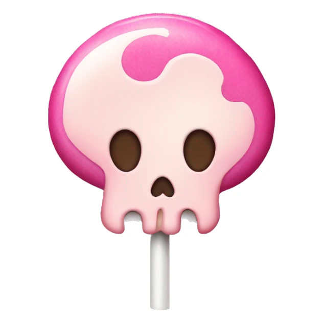 bone lollipop with pink topping sticker