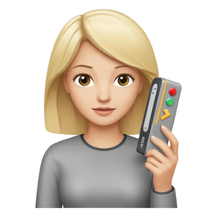 mujer rubia con modem de internet sticker