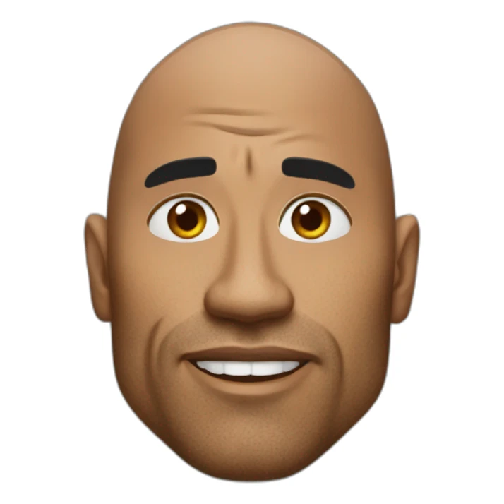The rock sus face sticker